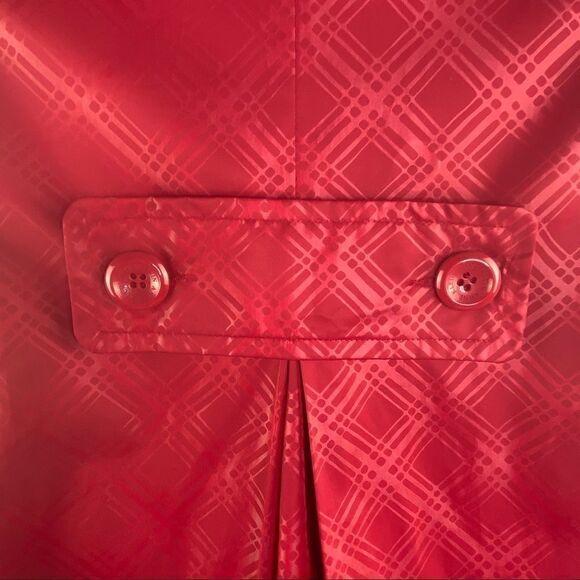 Anne Klein | Red Lightly Lined Spring Coat - Picture 7 of 9